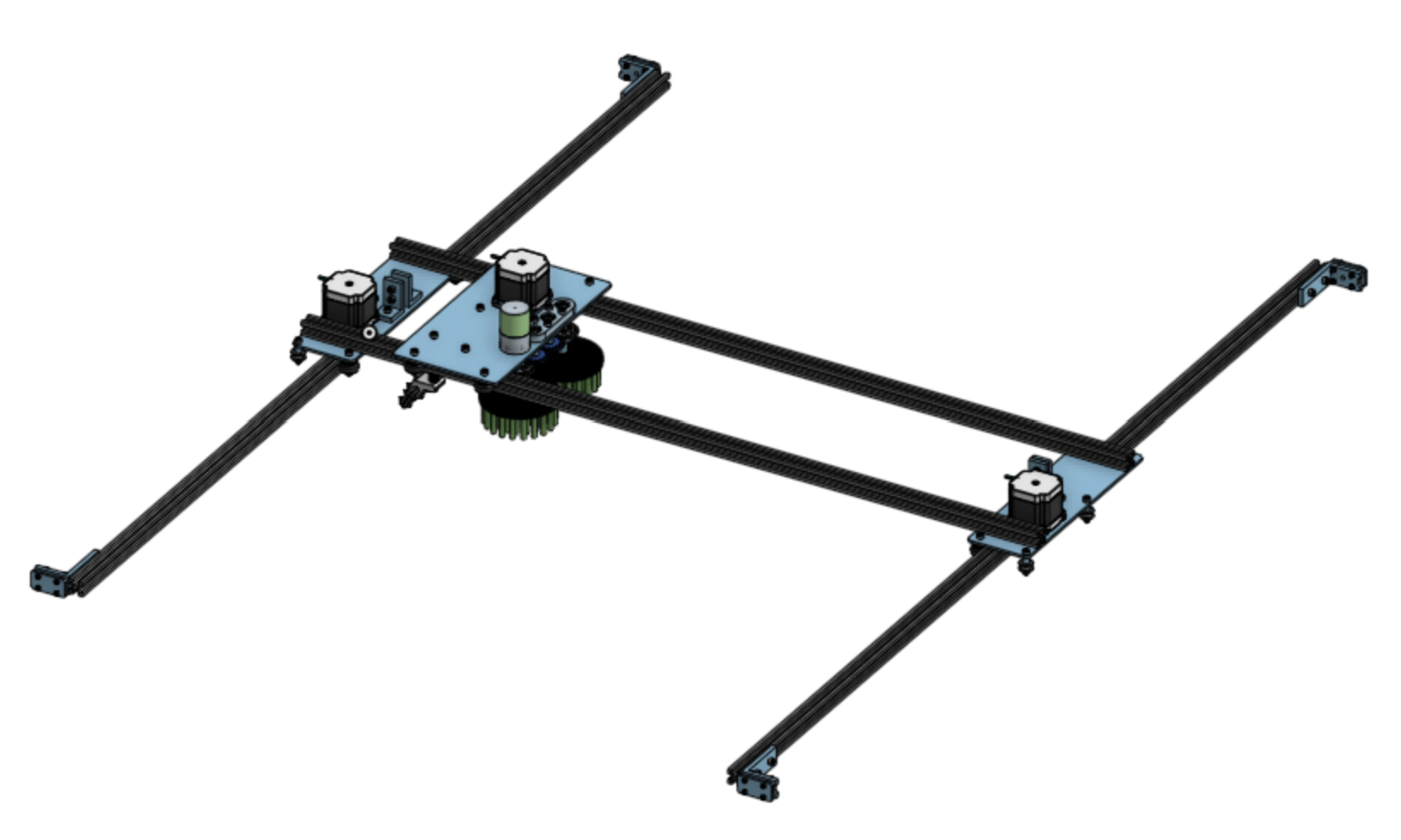 Solar panel cleaner CAD render